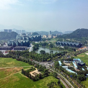 Aerial view of Shenzhen Universiade Sports Centre