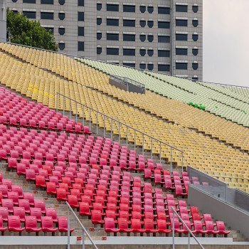 Grandstand of The Float at Marina Bay in 2019.