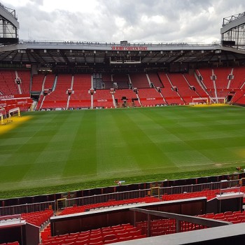 The Sir Bobby Charlton Stand (South Stand) seen from the Sir Alex Ferguson Stand (North Stand)