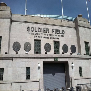 The outside of soldier field