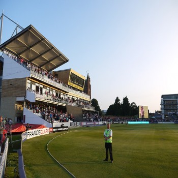 New Somerset Pavilion End during match against Essex in June 2016.
