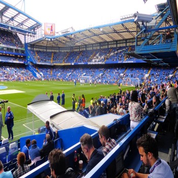 A view from the press box at Stamford Bridge