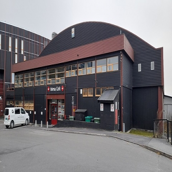 Entrance to Storhamar Ishall in November 2021
