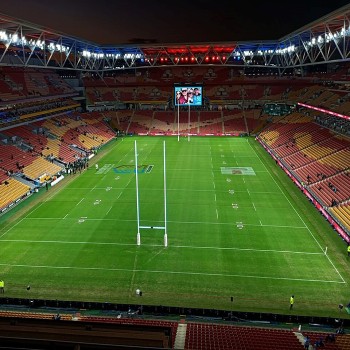View of playing field from southern end, 13 July 2022.