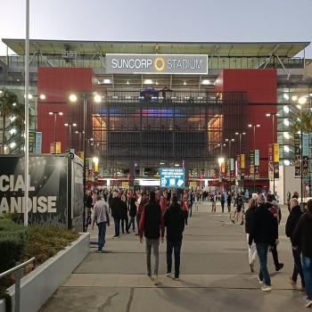 Suncorp Stadium southern entrance, 13 July 2022