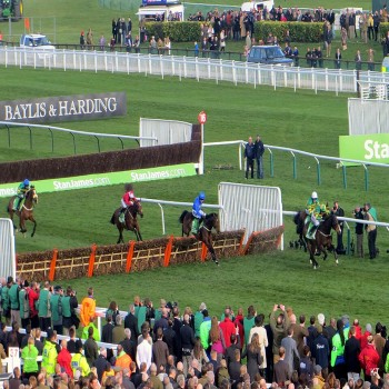 The finish to the 2014 Champion Hurdle