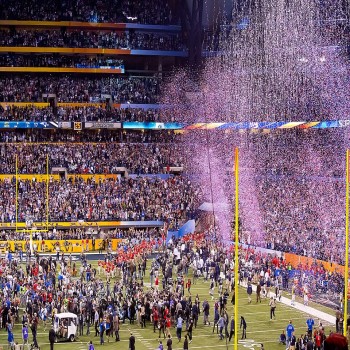 Super Bowl XLVI post-game celebrations in 2012