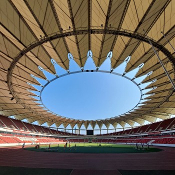 The roof of Century Lotus Stadium