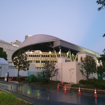 Tennis center court , Tokyo 2020 Olympics in Ariake