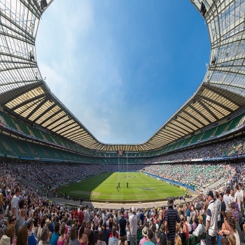 The interior of Twickenham Stadium in 2012