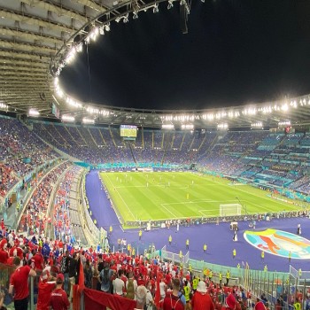 The Olimpico in June 2021, hosting the Italy vs. Switzerland game of UEFA Euro 2020