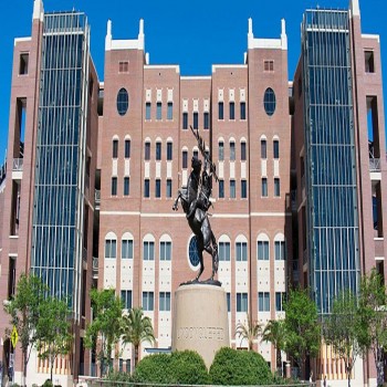 Unconquered Statue and the southern entrance of Doak Campbell Stadium