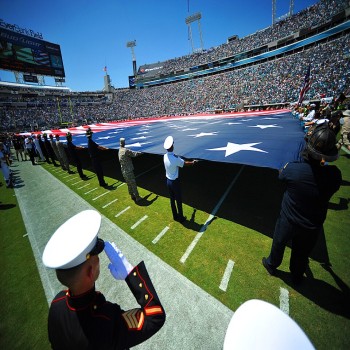 EverBank Stadium during 10th anniversary of 9/11