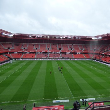 Nungesser stand at the Stade du Hainaut before the Valenciennes FC / RC Lens match, counting towards the fourteenth day of the French Ligue 2 championship 2018-2019, on November 10, 2018.