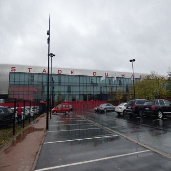 The Stade du Hainaut before the Valenciennes FC / RC Lens match, counting towards the fourteenth day of the French Ligue 2 championship 2018-2019, on November 10, 2018.