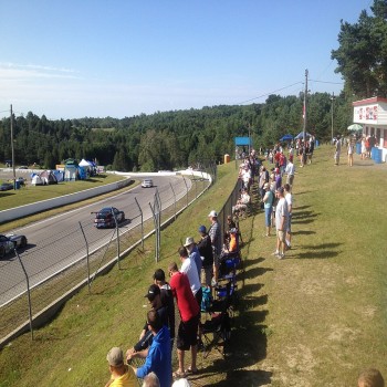 View of entry into Clayton Corner - Turn 2 at Canadian Tire Motorsport Park / Mosport