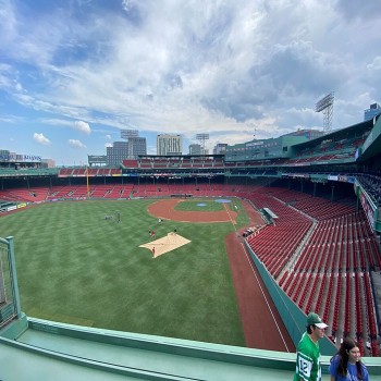View of Fenway Park from the top of the Green Monster