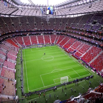 Interior of the National Stadium before the UEFA Euro 2012 semi-final match between Germany and Italy on 28 June 2012