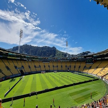 Match between the Wellington Phoenix and Newcastle Jets at Sky Stadium, Wellington, New Zealand.