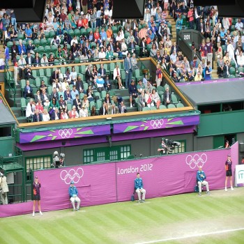 The Centre Court royal box during the London 2012 Summer Olympics.