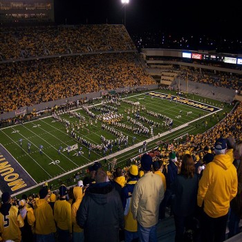 The crowd during a night game in 2006
