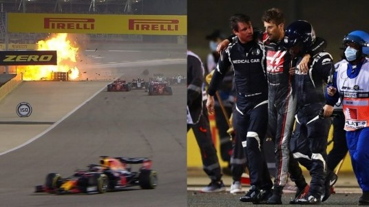Bahrain Grand Prix 2020: Lewis Hamilton wins, Grosjean survi...