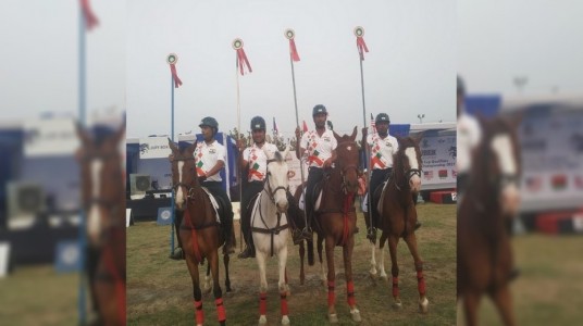 India's Lance team wins gold at Tent Pegging Federation...