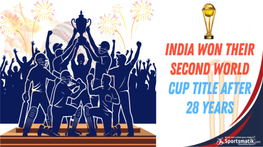 India won their second World Cup title after 28 years