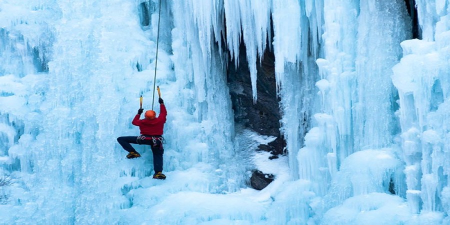 Ice climbing sports