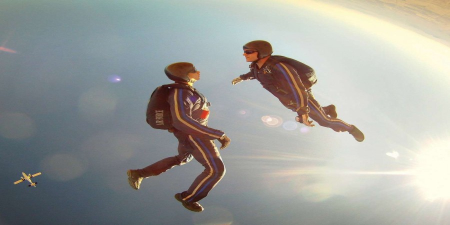 Parachuting or skydiving